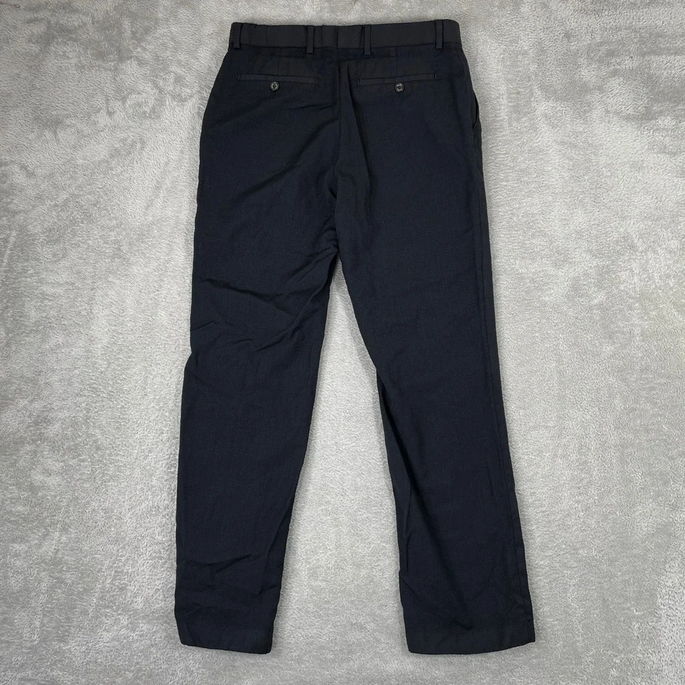 Banana Republic Dress Pants Mens 30x30 Black 100% Wool Tailored Fit Trousers